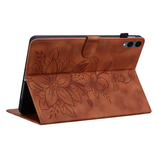 Galaxy Tab S12 Plus : housse fleurs de lys, cartes et porte-photo