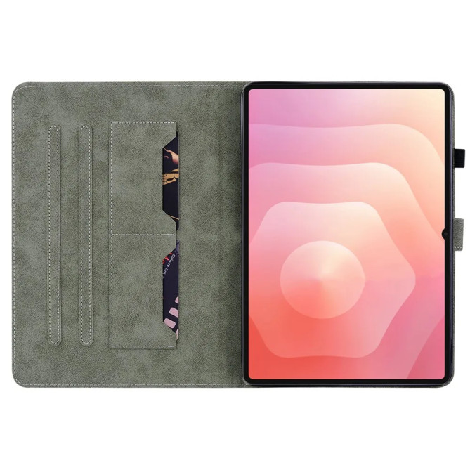 Galaxy Tab S12 Plus : housse Tigre avec 2 cartes et support réglable