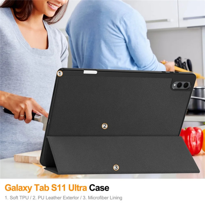 Galaxy Tab S12 Ultra : coque porte-stylet avec support pliable