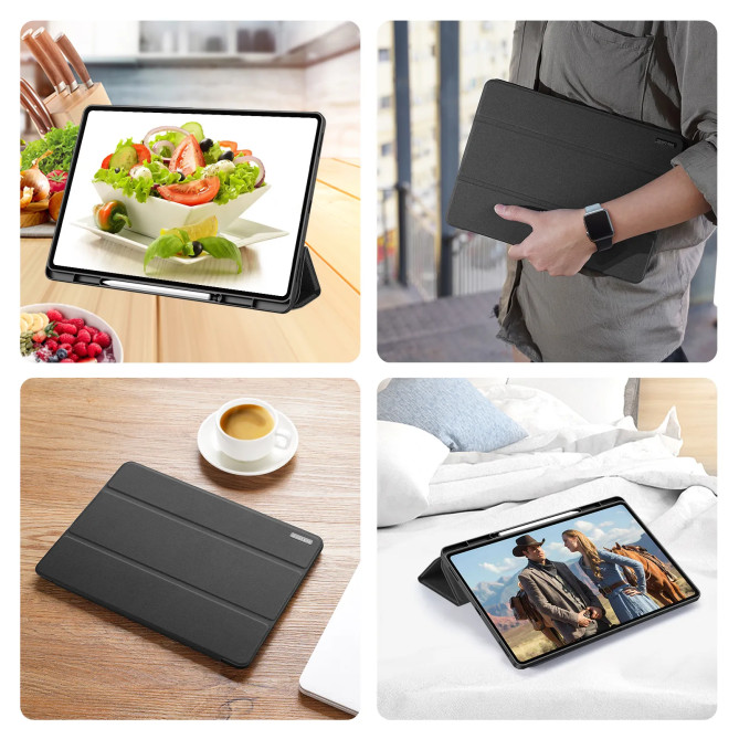 Galaxy Tab S12 Ultra DOMO : housse antichoc avec support 3 volets