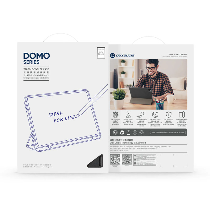 Galaxy Tab S12 Ultra DOMO : housse antichoc avec support 3 volets