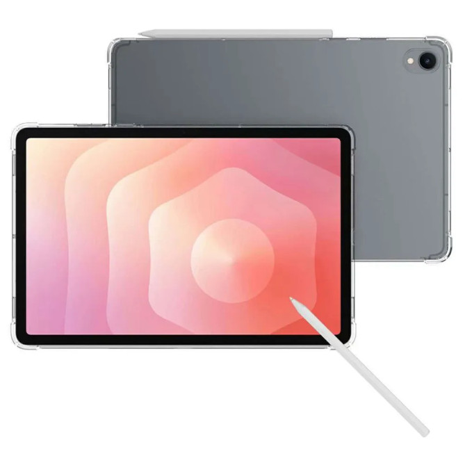Galaxy Tab S12 Plus : coque transparente à quatre coins renforcés