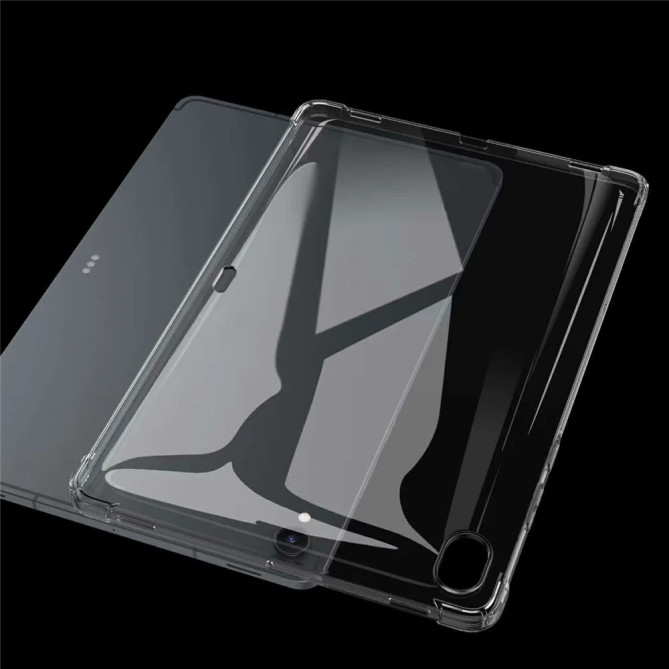 Galaxy Tab S12 Plus : coque transparente à quatre coins renforcés