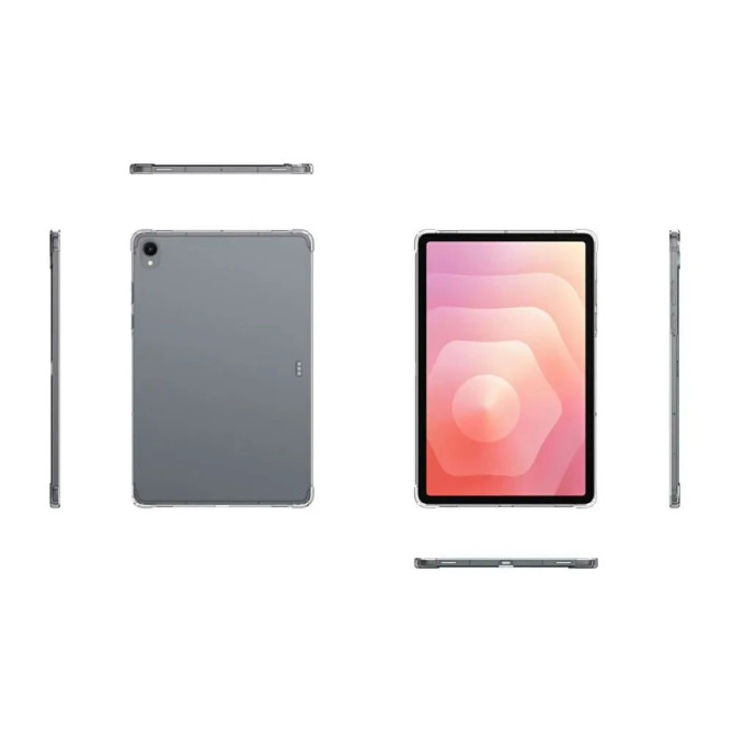 Galaxy Tab S12 Plus : coque transparente à quatre coins renforcés