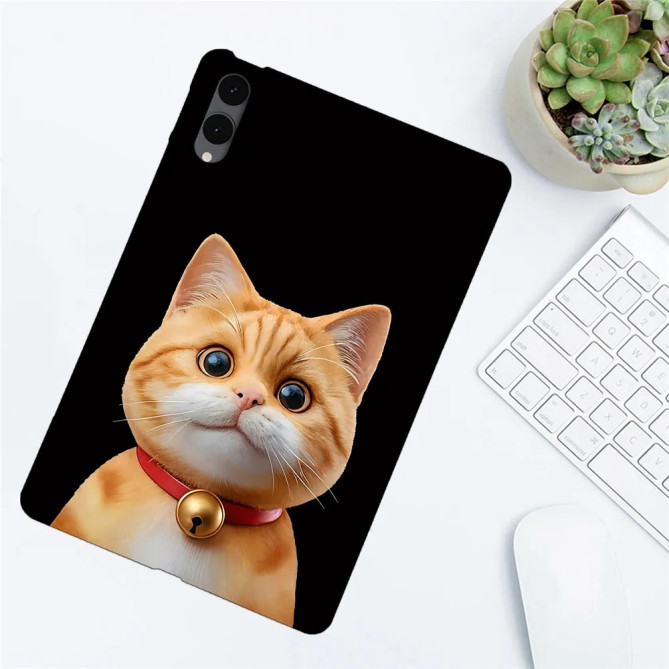 Galaxy Tab S12 Plus : coque fine motif chat illustré