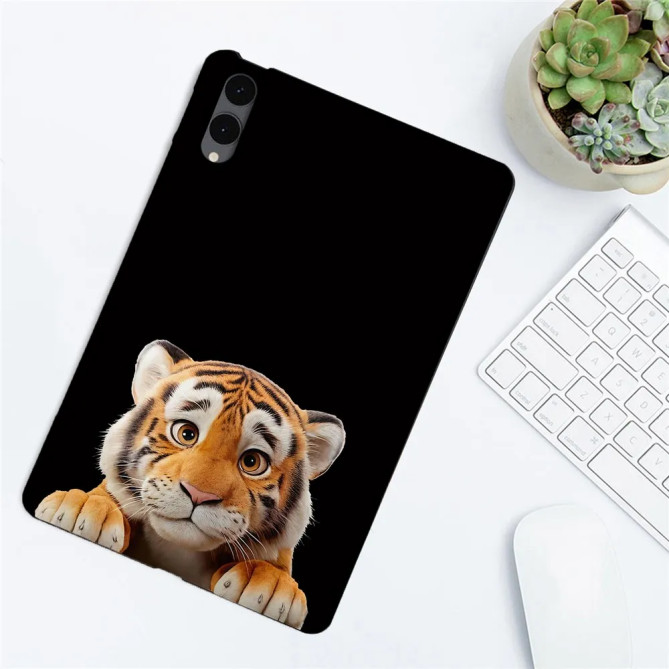Galaxy Tab S12 Plus : coque fine motif tigre