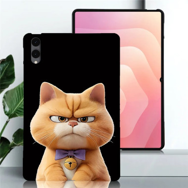 Galaxy Tab S12 Plus : coque motif chat boudeur
