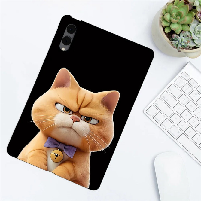 Galaxy Tab S12 Plus : coque motif chat boudeur