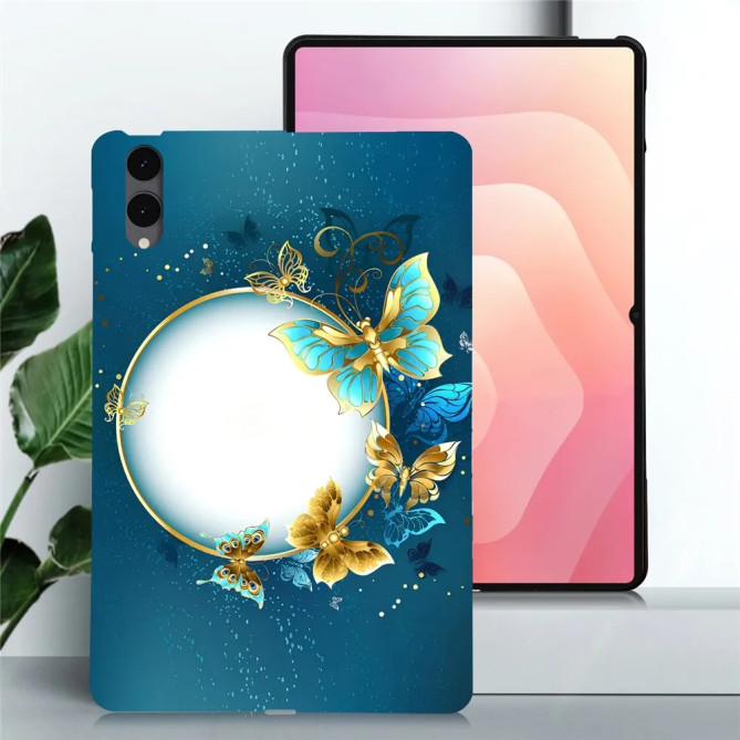 Galaxy Tab S12 Plus : coque fine motif lune et papillons