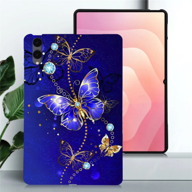 Galaxy Tab S12 Plus : coque Papillons Précieux et cristaux