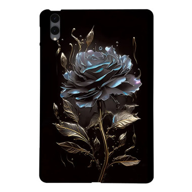 Galaxy Tab S12 Plus : coque Rose Noire aux reflets bleutés
