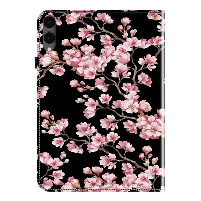 Galaxy Tab S12 Plus : housse Fleurs de Prunier avec porte-cartes
