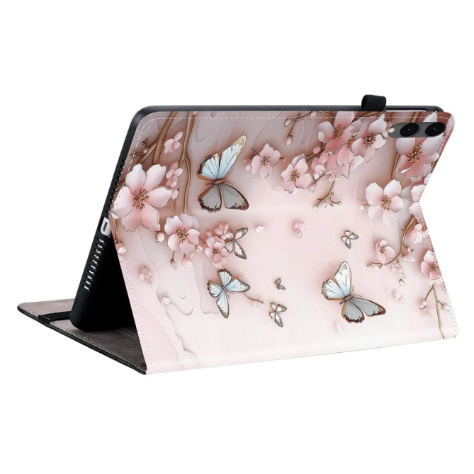 Galaxy Tab S12 Plus : housse Cerisiers & Papillons avec support