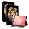 Galaxy Tab S12 Plus : housse lion avec support et porte-cartes