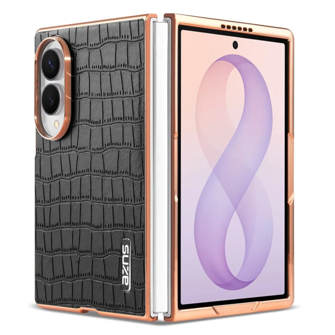 Galaxy Z Fold 8 : coque croco fine au contour brillant