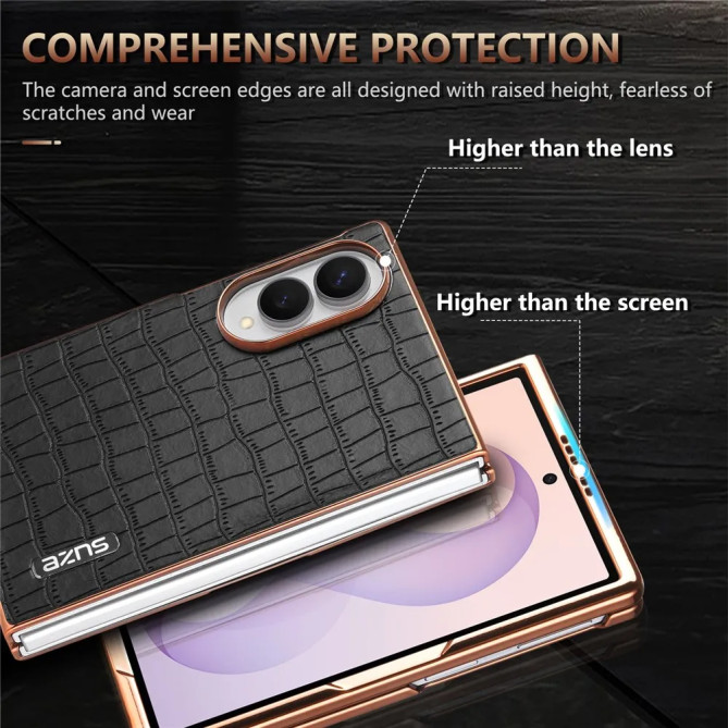 Galaxy Z Fold 8 : coque croco fine au contour brillant