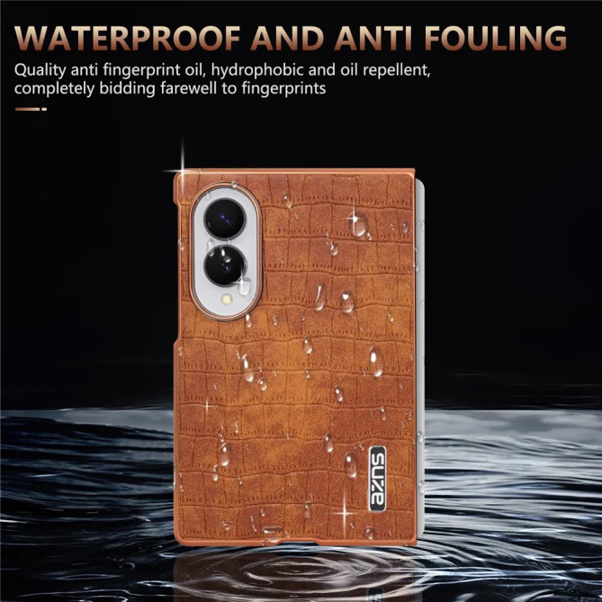Galaxy Z Fold 8 : coque croco fine au contour brillant