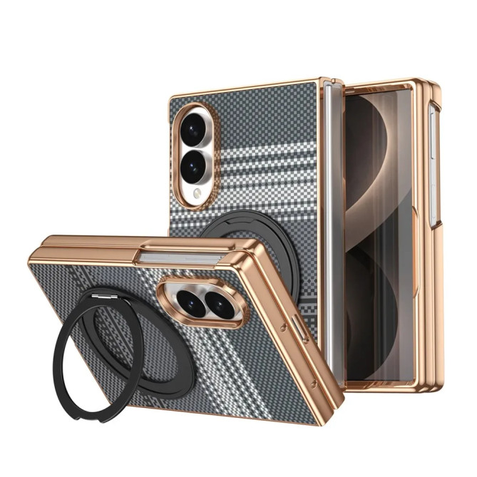 Galaxy Z Fold 8 : coque damier, support 360° et verre HD
