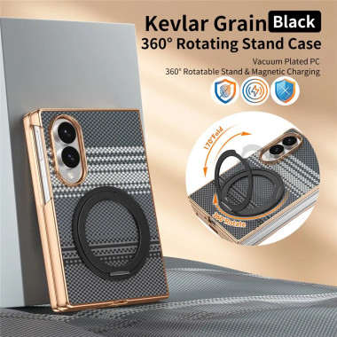 Galaxy Z Fold 8 : coque damier, support 360° et verre HD