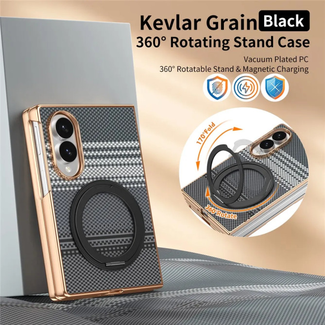 Galaxy Z Fold 8 : coque damier, support 360° et verre HD