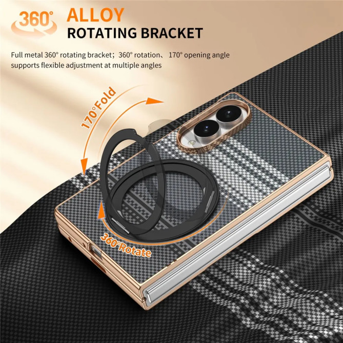 Galaxy Z Fold 8 : coque damier, support 360° et verre HD