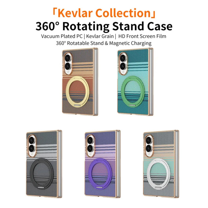 Galaxy Z Fold 8 : coque damier, support 360° et verre HD