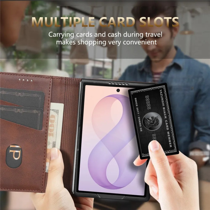 Galaxy Z Fold 8 : housse AZNS 2 cartes et appels rabat fermé