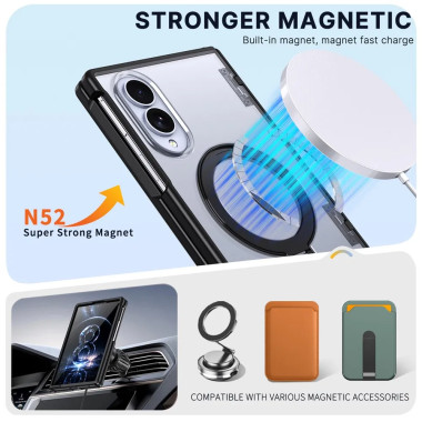 Galaxy Z Fold 8 : coque anneau 360° avec charnière à ressort