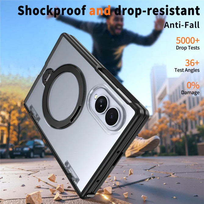 Galaxy Z Fold 8 : coque anneau 360° avec charnière à ressort