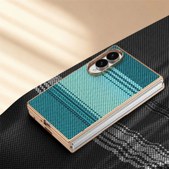 Galaxy Z Fold 8 : coque damier tissé avec verre trempé intégré