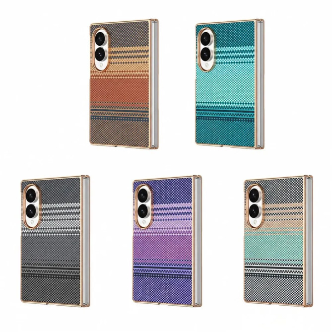 Galaxy Z Fold 8 : coque damier tissé avec verre trempé intégré
