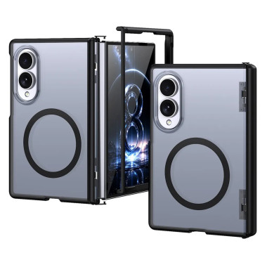 Coque magnétique Z Fold 8 transparente à charnière ressort