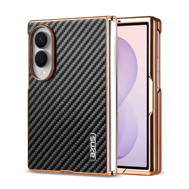 Galaxy Z Fold 8 : coque AZNS contour chromé effet carbone