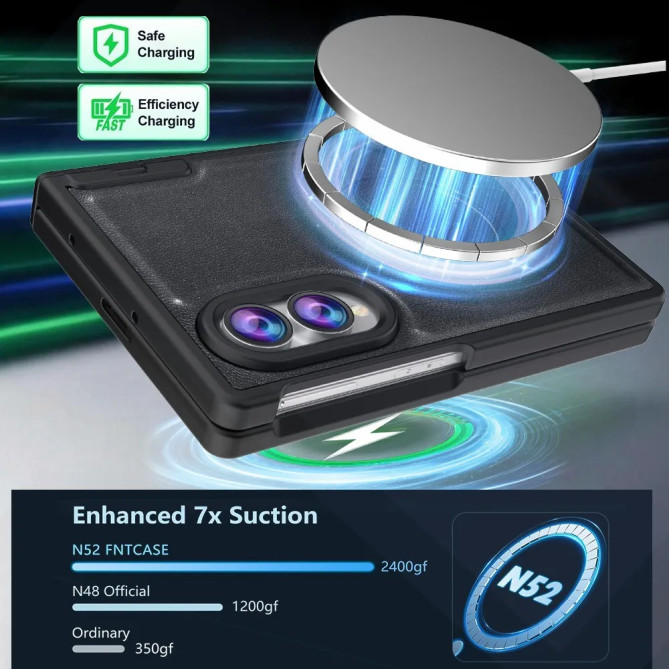 Galaxy Z Fold 8 : coque charnière ressort avec verre HD intégré