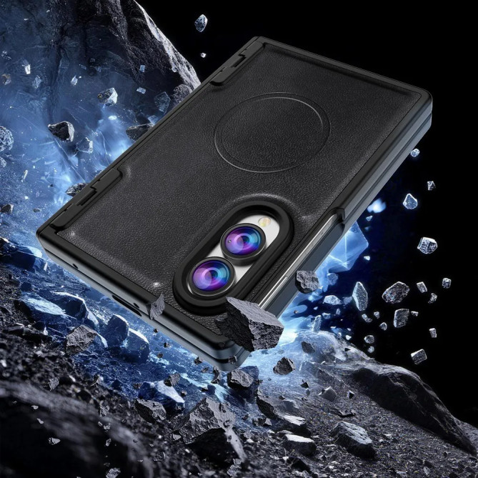 Galaxy Z Fold 8 : coque charnière ressort avec verre HD intégré