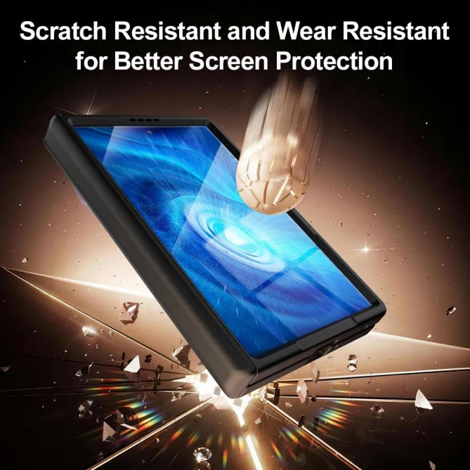 Galaxy Z Fold 8 : coque charnière ressort avec verre HD intégré