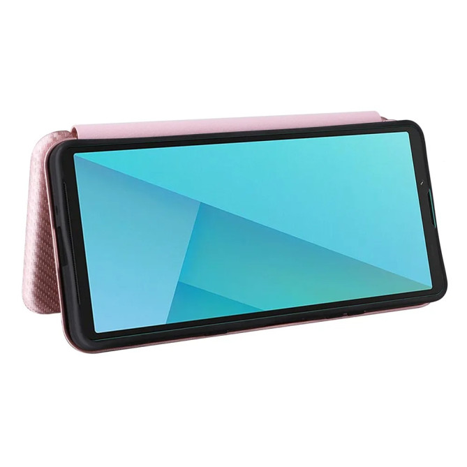 Étui texture carbone Sony Xperia 10 VIII avec porte-carte