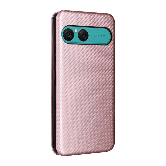 Étui texture carbone Sony Xperia 10 VIII avec porte-carte