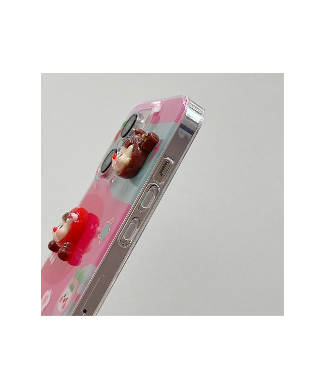 Coque iPhone 15 Fillettes Fantaisie en 3D