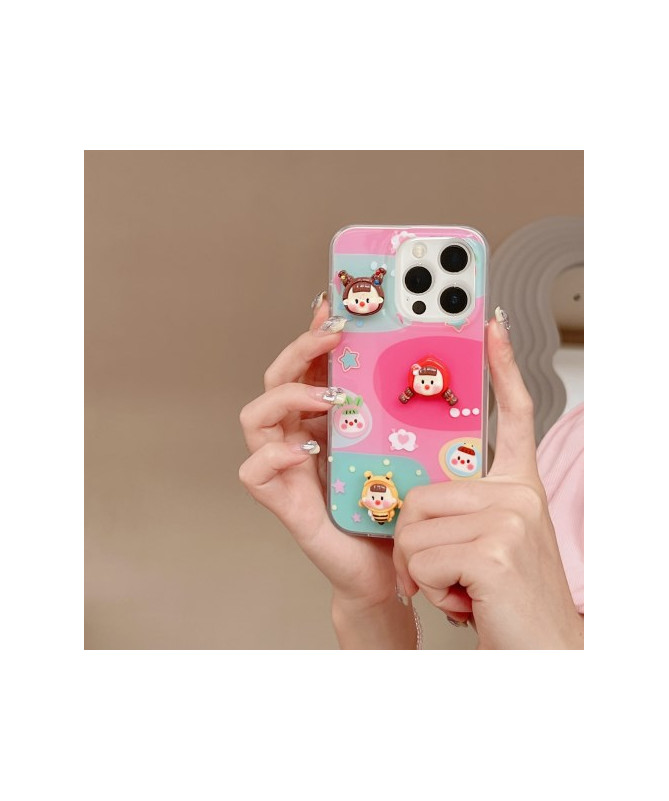 Coque iPhone 15 Fillettes Fantaisie en 3D