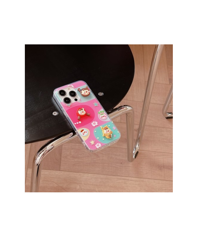 Coque iPhone 15 Fillettes Fantaisie en 3D