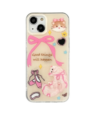 Coque iPhone 15 Motif Inspirant et Mignon avec Animaux