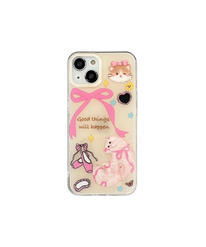 Coque iPhone 15 Motif Inspirant et Mignon avec Animaux