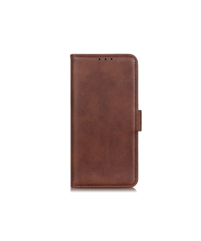 Housse Moto G85 5G portefeuille revêtement simili cuir mat