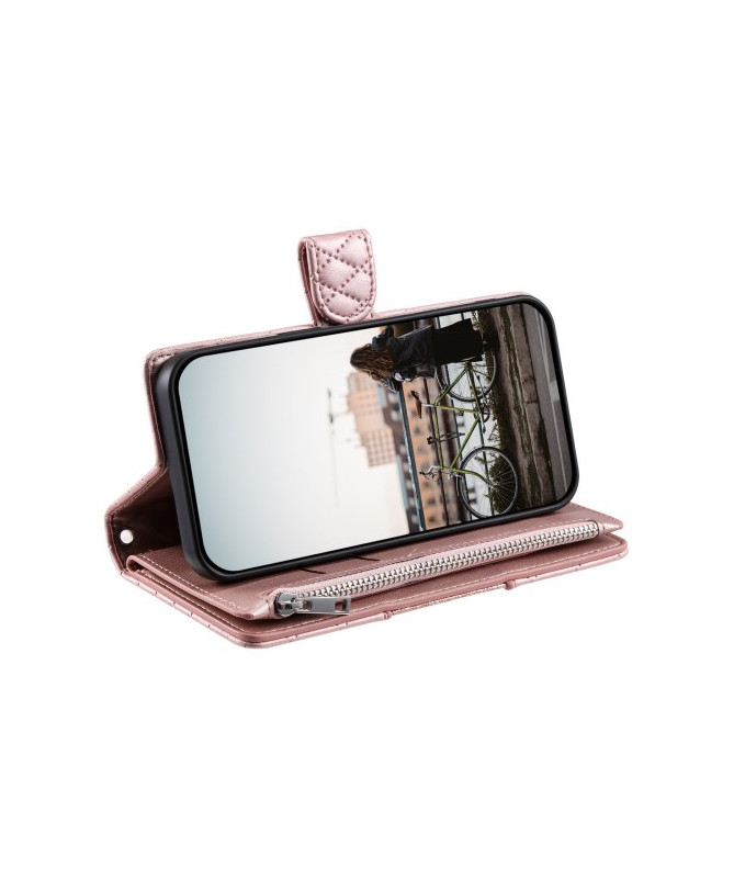 Housse Moto G85 5G Matelassée et Fermeture Éclair