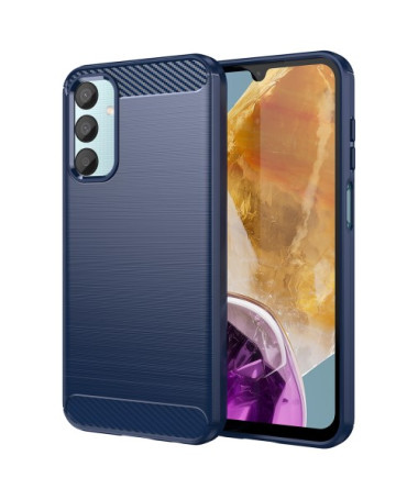 Coque Samsung Galaxy M15 5G - Finition Carbone Brossée Bleu marine