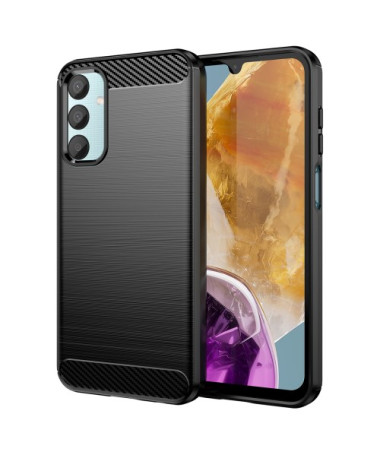 Coque Samsung Galaxy M15 5G - Finition Carbone Brossée Noir