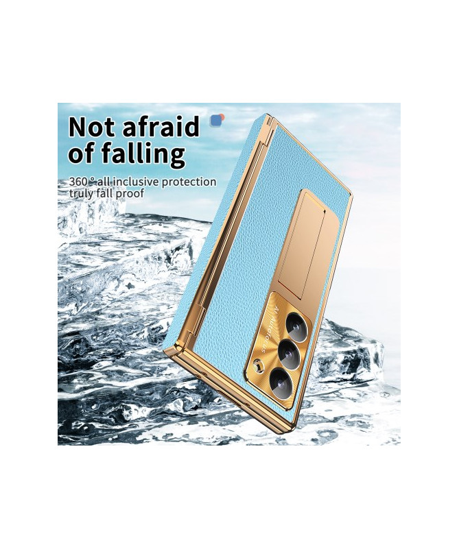 Coque Samsung Galaxy Z Fold 6 Protection avec Support et Stylet – Or et Bleu