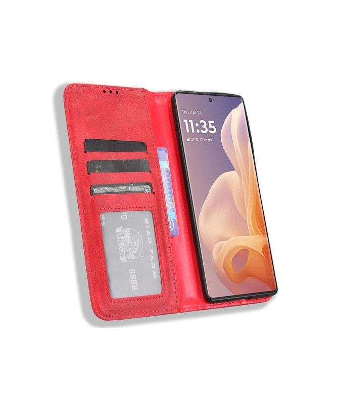 Étui  Moto G85 5G Cirénius porte cartes - Rouge