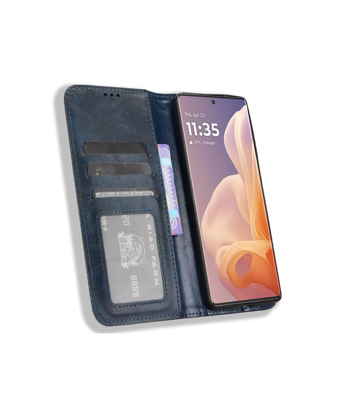 Étui  Moto G85 5G Cirénius porte cartes - Bleu marine